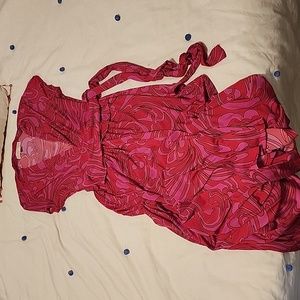 MK hot pink faux wrap dress